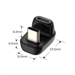 „Tech-Protect Ultraboost AA04“ USB-C kampinis adapteris – juodas