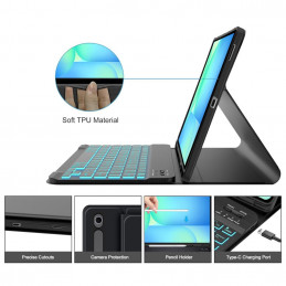 „Tech-Protect SC Pen +“ klaviatūros dėklas, skirtas „Samsung Galaxy Tab S10 FE+ 13.1 X620 / X626B“ – juodas