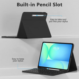 „Tech-Protect SC Pen +“ klaviatūros dėklas, skirtas „Samsung Galaxy Tab S10 FE+ 13.1 X620 / X626B“ – juodas