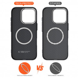 „Tech-Protect Ion Carbon MagSafe“ dėklas, skirtas „iPhone 14“ – juodas