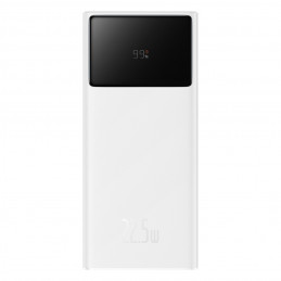 „Baseus EnerFill FP41“ 30000mAh 22,5W išorinė baterija su „Baseus Simple USB-A“ - „USB-C 3A“ 30 cm laidu - balta