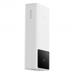 „Baseus EnerFill FP41“ 30000mAh 22,5W išorinė baterija su „Baseus Simple USB-A“ - „USB-C 3A“ 30 cm laidu - balta