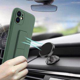 Wozinsky Kickstand Case silikoninis dėklas su stovu iPhone 13 Pro Max rožiniam