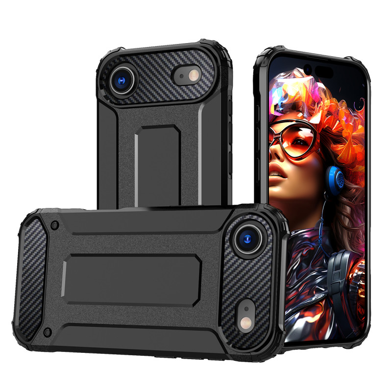Hibridinis šarvuotas dėklas, skirtas „iPhone 17 Air“ – juodas