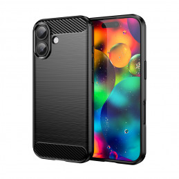 Anglies pluošto dėklas, skirtas „iPhone 17“ – juodas