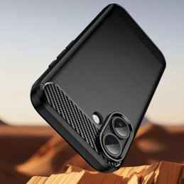 Anglies pluošto dėklas, skirtas „iPhone 17“ – juodas