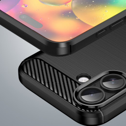 Anglies pluošto dėklas, skirtas „iPhone 17“ – juodas