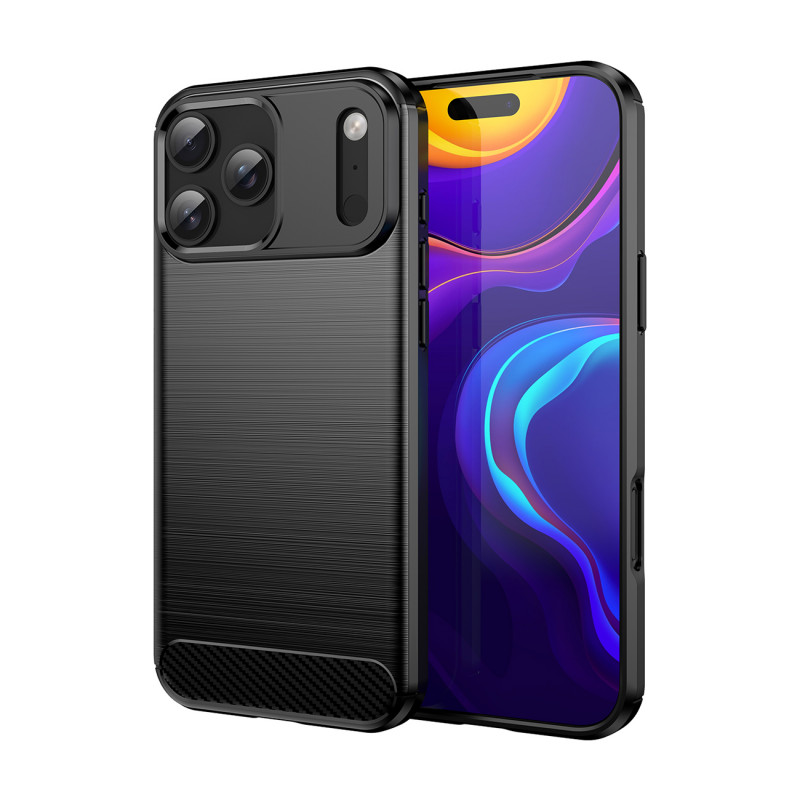 Anglies pluošto dėklas, skirtas „iPhone 17 Pro“ – juodas