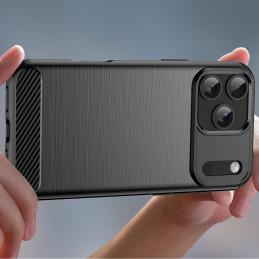 Anglies pluošto dėklas, skirtas „iPhone 17 Pro“ – juodas