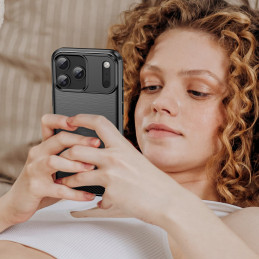 Anglies pluošto dėklas, skirtas „iPhone 17 Pro Max“ – juodas