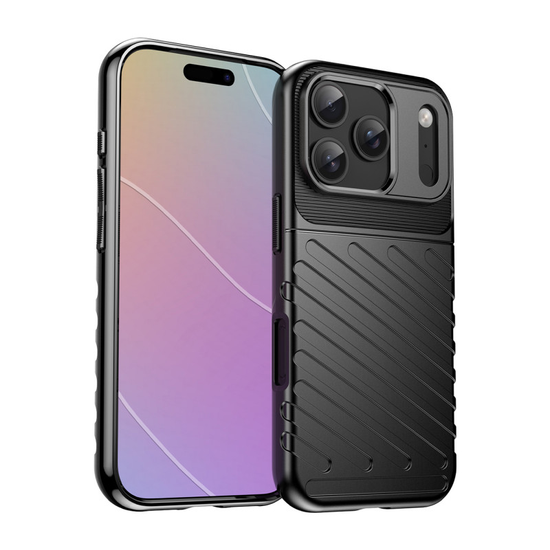 „Thunder“ dėklas, skirtas „iPhone 17 Pro Max“ – juodas