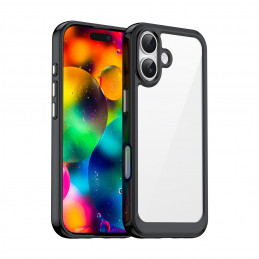 „Outer Space“ dėklas „iPhone 17“ – juodas permatomas