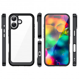 „Outer Space“ dėklas „iPhone 17“ – juodas permatomas