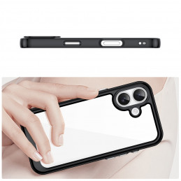 „Outer Space“ dėklas „iPhone 17“ – juodas permatomas