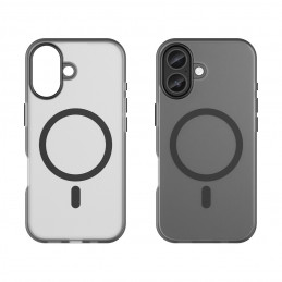 Magnetinis abrazyvinis iPhone 17 dėklas, suderinamas su „MagSafe“ – matinės juodos spalvos