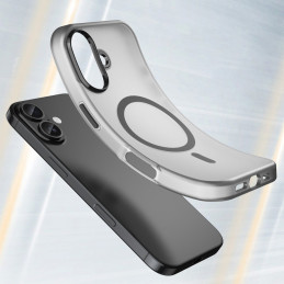 Magnetinis abrazyvinis iPhone 17 dėklas, suderinamas su „MagSafe“ – matinės juodos spalvos