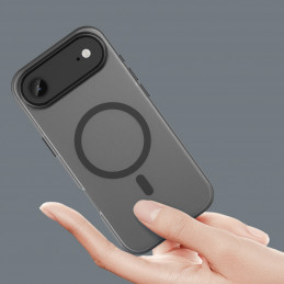 Magnetinis abrazyvinis iPhone 17 Air dėklas, suderinamas su „MagSafe“ – matinės juodos spalvos