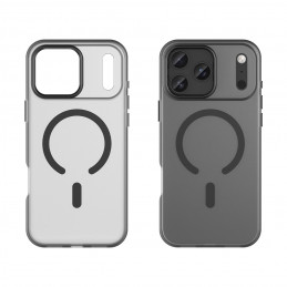 Magnetinis abrazyvinis iPhone 17 Pro dėklas, suderinamas su „MagSafe“ – matinės juodos spalvos