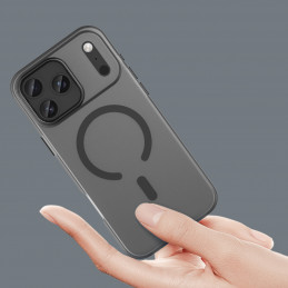 Magnetinis abrazyvinis iPhone 17 Pro dėklas, suderinamas su „MagSafe“ – matinės juodos spalvos