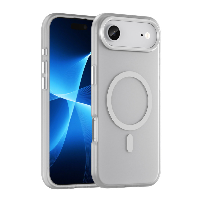 Magnetinis abrazyvinis „iPhone 17 Air“ dėklas, suderinamas su „MagSafe“ – matinės baltos spalvos