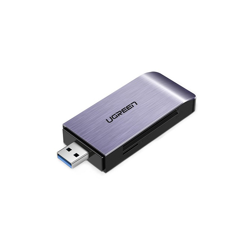 Ugreen SD / micro SD / CF / MS kortelių skaitytuvas, skirtas USB 3.0 pilkas (50541)
