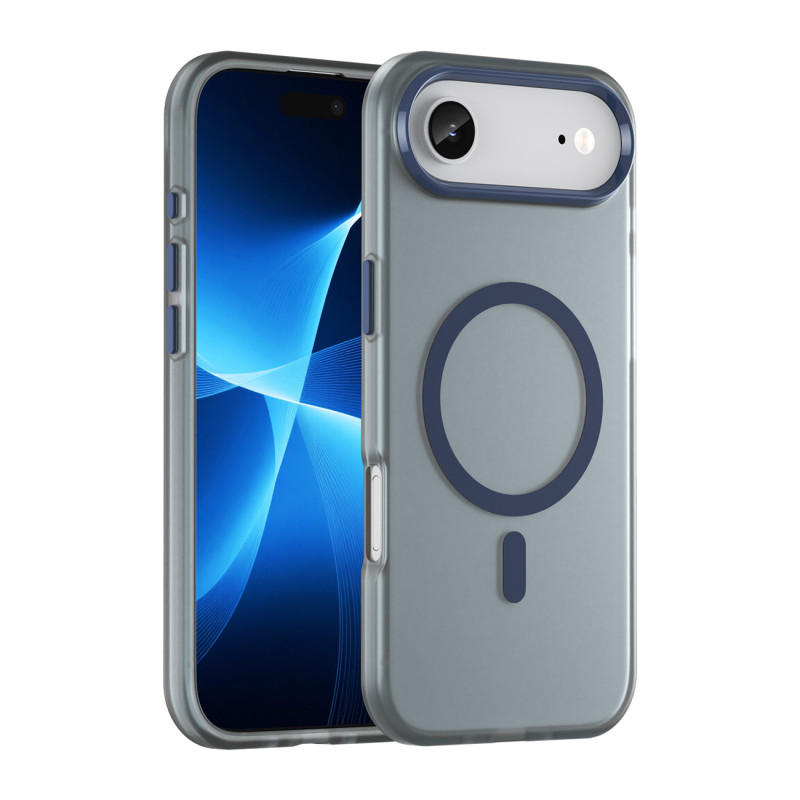 Magnetinis abrazyvinis iPhone 17 Air dėklas, suderinamas su „MagSafe“ – matinės mėlynos spalvos