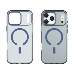 Magnetinis abrazyvinis iPhone 17 Pro dėklas, suderinamas su „MagSafe“ – matinės mėlynos spalvos