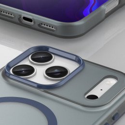 Magnetinis abrazyvinis iPhone 17 Pro dėklas, suderinamas su „MagSafe“ – matinės mėlynos spalvos
