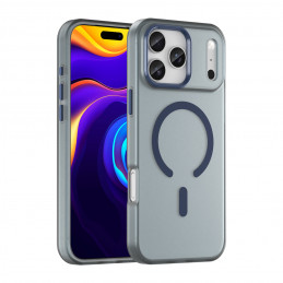 Magnetinis abrazyvinis iPhone 17 Pro Max dėklas, suderinamas su „MagSafe“ – matinės mėlynos spalvos