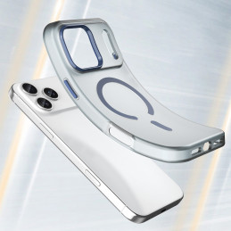 Magnetinis abrazyvinis iPhone 17 Pro Max dėklas, suderinamas su „MagSafe“ – matinės mėlynos spalvos