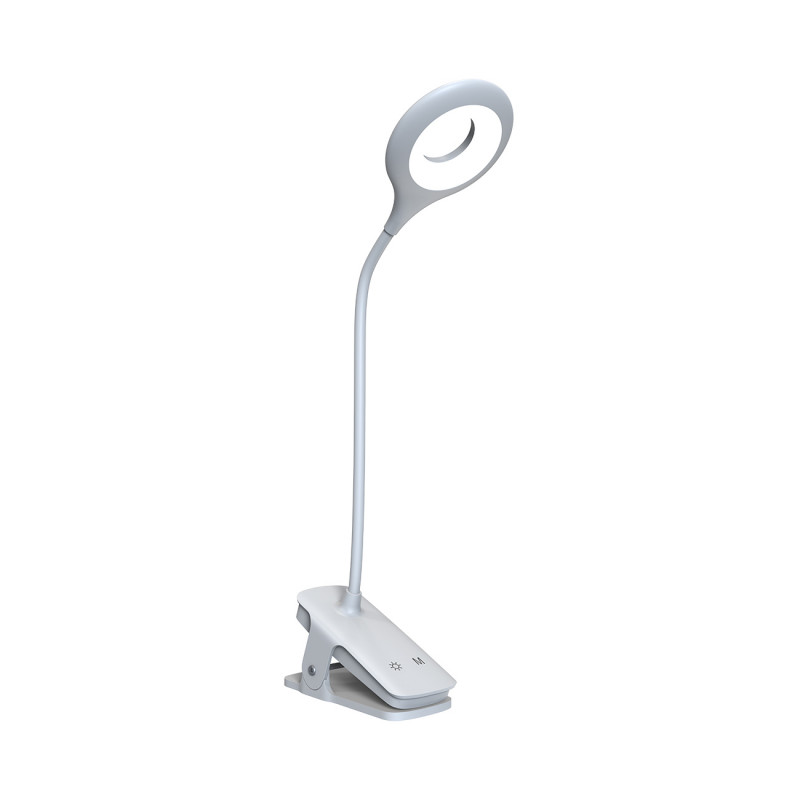 „Wozinsky“ mini belaidė LED skaitymo lempa su segtuku ir USB-C laidu – balta