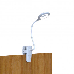 „Wozinsky“ mini belaidė LED skaitymo lempa su segtuku ir USB-C laidu – balta