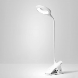 „Wozinsky“ mini belaidė LED skaitymo lempa su segtuku ir USB-C laidu – balta