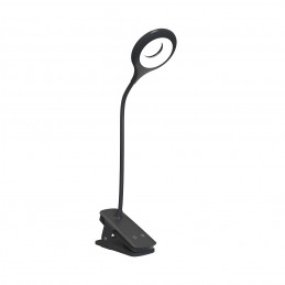 „Wozinsky“ mini belaidė LED skaitymo lempa su segtuku ir USB-C laidu – juoda
