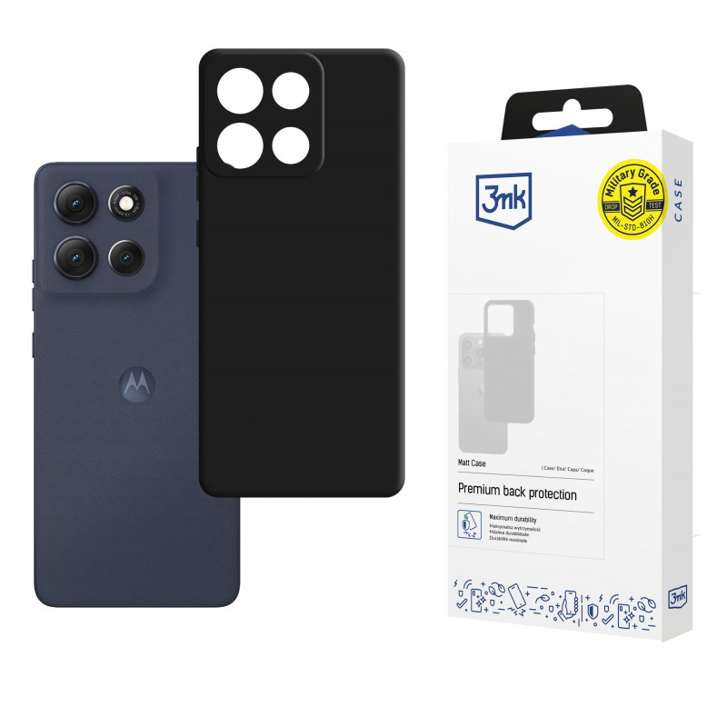 3mk matinis dėklas, skirtas Motorola Moto G86 - juodas