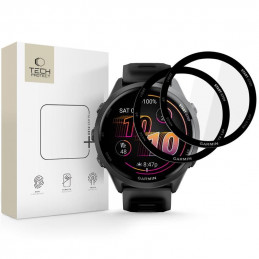 „Tech-Protect Glass Flex+“ 2 hibridinių stiklų pakuotė, skirta „Garmin Forerunner 970 / 570“ (47 mm) – juoda