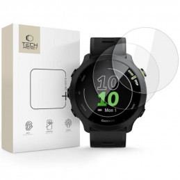 „Tech-Protect Glass Fit+“ 2 grūdintų stiklų pakuotė, skirta „Garmin Forerunner 55“ – skaidrūs