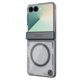 „Nillkin Iceblade“ magnetinis dėklas, skirtas „Samsung Galaxy Z Flip 7“, suderinamas su „MagSafe“ – juodas