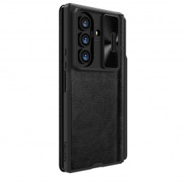 „Nillkin Qin Pro“ dėklas, skirtas „Samsung Galaxy Z Fold 7“ su „S Pen Space“ – juodas