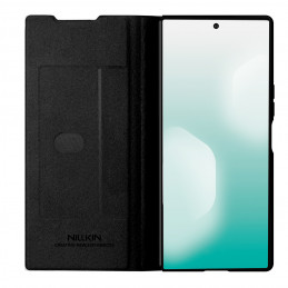„Nillkin Qin Pro“ dėklas, skirtas „Samsung Galaxy Z Fold 7“ su „S Pen Space“ – juodas