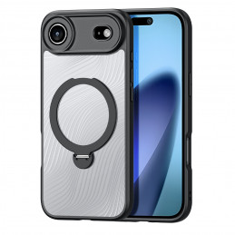 „Dux Ducis Aimo Mag“ dėklas su magnetiniu žiedu ir stovu, skirtas „iPhone 17 Air“ – juodas
