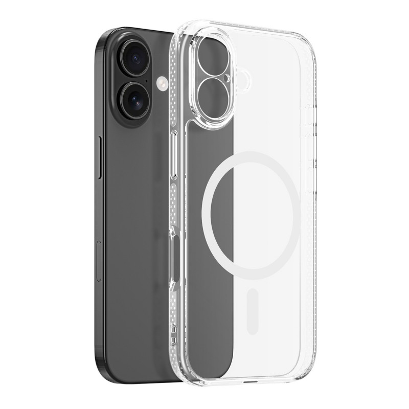 „Dux Ducis Clin Mag“ dėklas, skirtas „iPhone 17“, suderinamas su „MagSafe“ – permatomas