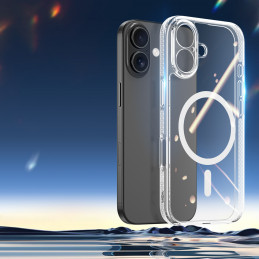 „Dux Ducis Clin Mag“ dėklas, skirtas „iPhone 17“, suderinamas su „MagSafe“ – permatomas