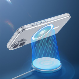 „Dux Ducis Clin Mag“ dėklas, skirtas „iPhone 17“, suderinamas su „MagSafe“ – permatomas