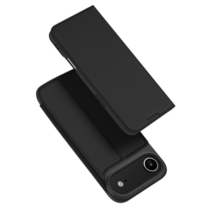 „Dux Ducis Skin Pro“ dėklas, skirtas „iPhone 17 Air“ su atlenkimu ir kortelių lizdu – juodas