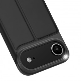 „Dux Ducis Skin Pro“ dėklas, skirtas „iPhone 17 Air“ su atlenkimu ir kortelių lizdu – juodas