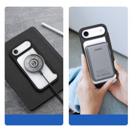 „Dux Ducis Skin X Pro iPhone 17 Air“ dėklas su dėklu, suderinamas su „MagSafe“ – juodas