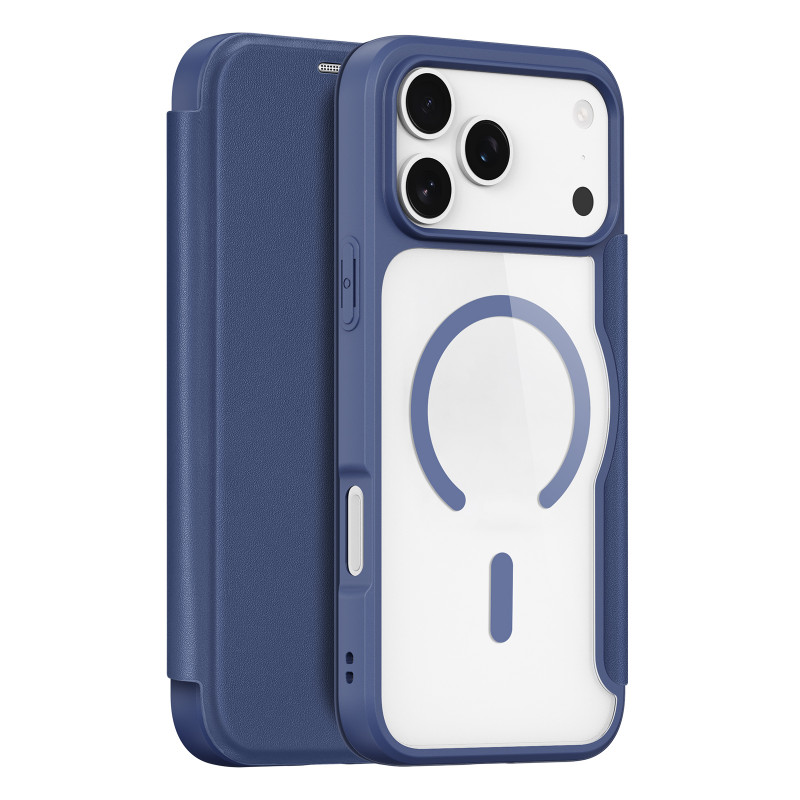 „Dux Ducis Skin X Pro iPhone 17 Pro“ dėklas su dėklu, suderinamas su „MagSafe“ – mėlynas