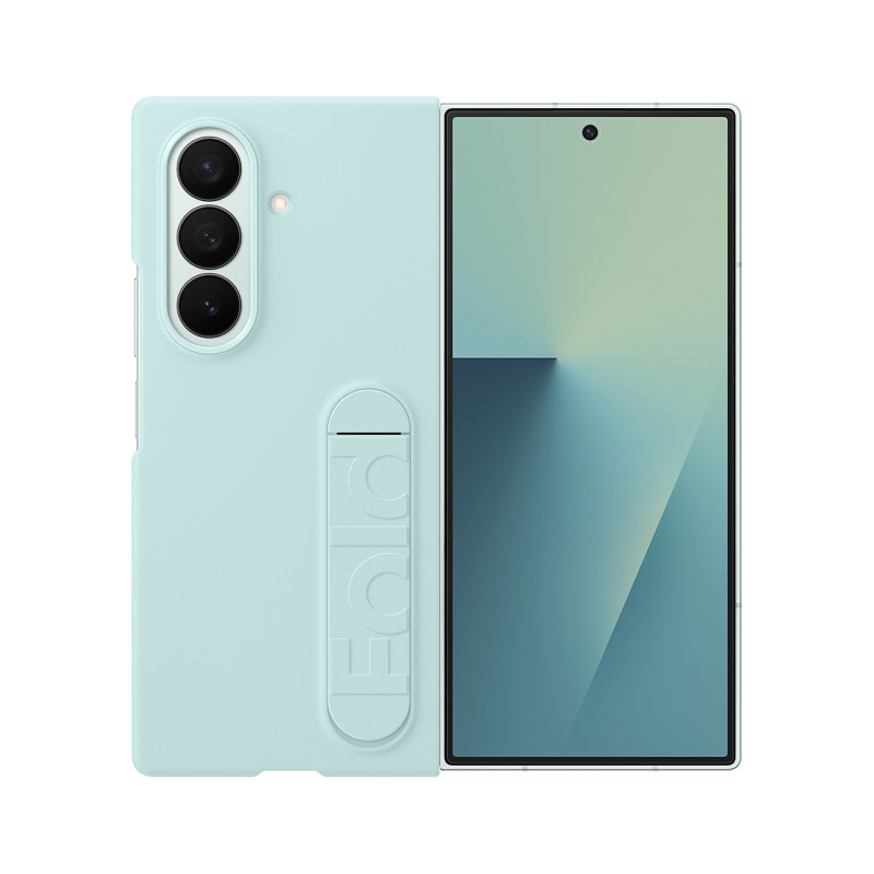 „Samsung“ silikoninis dėklas, skirtas „Samsung Galaxy Z Fold7“ – šviesiai mėlynas