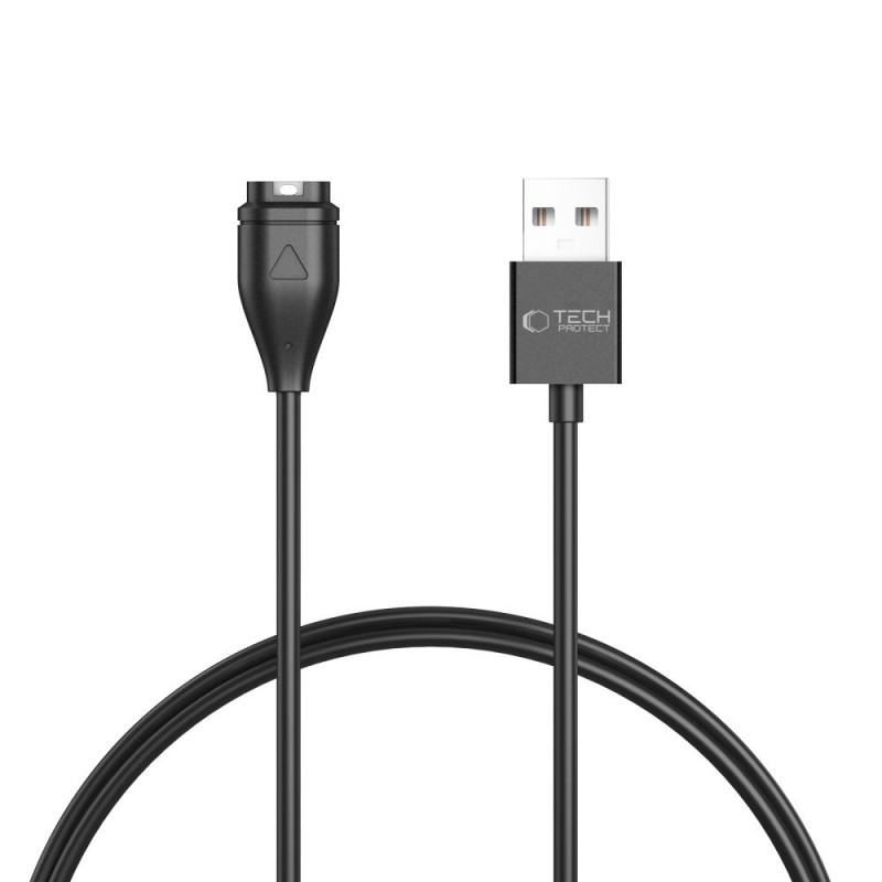 „Tech-Protect MC04 UltraBoost“ USB-A laidas, skirtas „Garmin“ laikrodžiui, 1 m – juodas